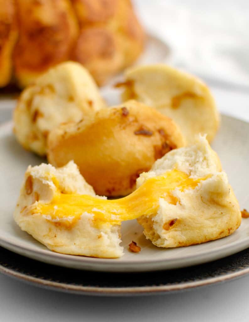Melty Cheesy Roll on Plate