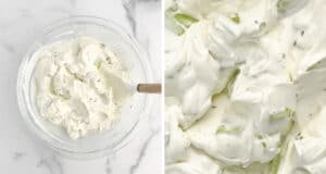 Easy Cucumber Dip Closeup