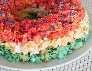 Red White and Blue Corn Flake Cake facebook