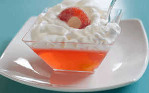 Sparkling Peach-Os and Cream Dessert.