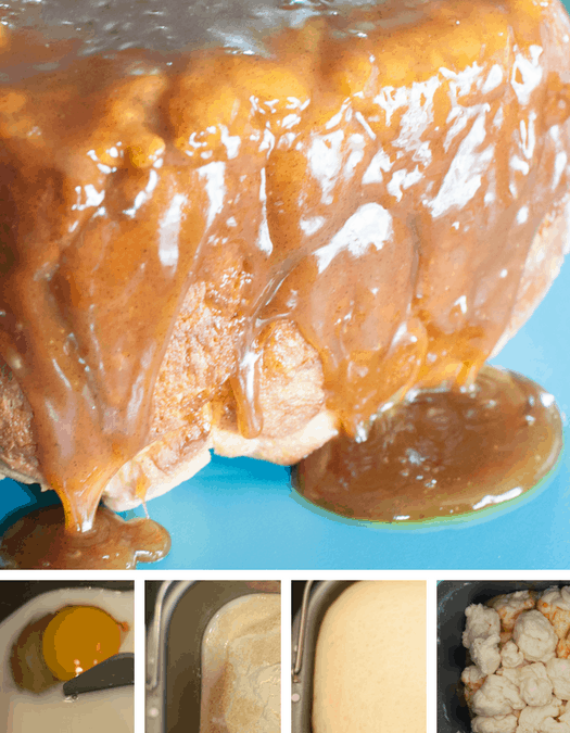 Caramel Pull-Aparts in the Bread Machine