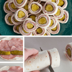 Classic pickle ham and cheese rollups