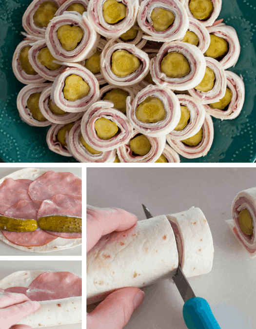 Classic Pickle Ham & Cheese Roll-ups