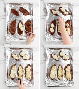 Top Each Steak with Gorgonzola Butter Mixture