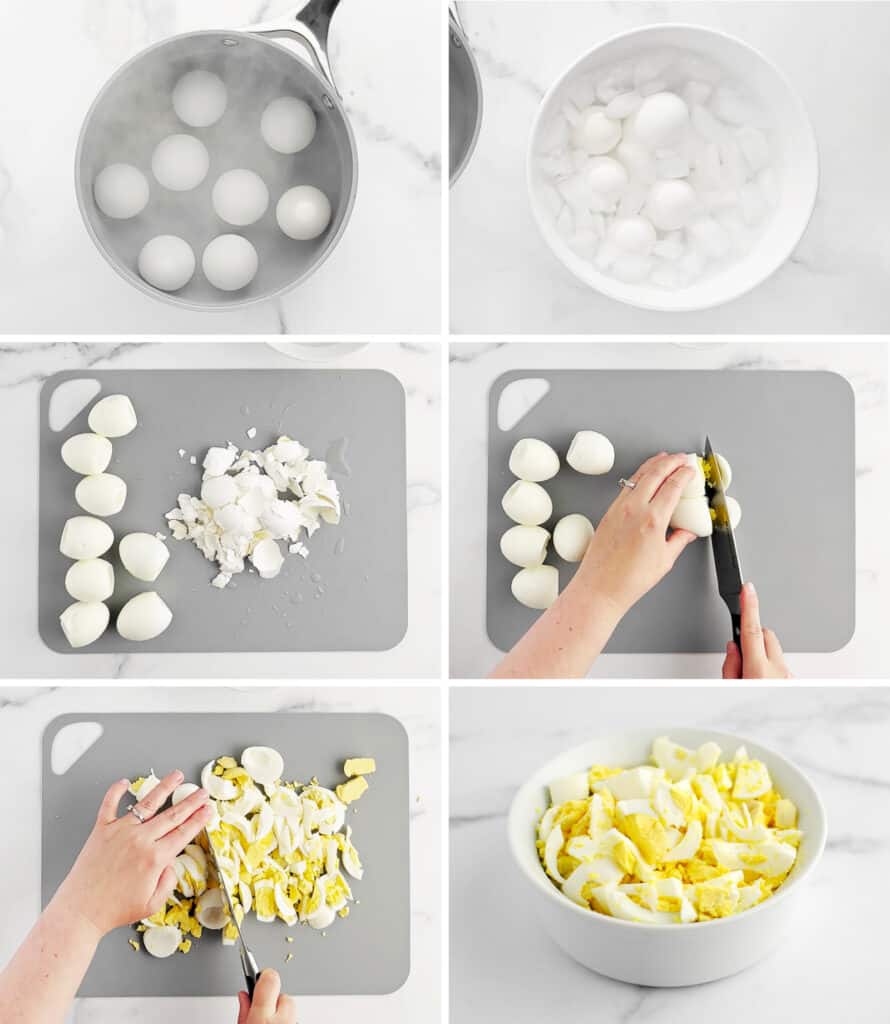 Boil Cool Peel Chop Eggs