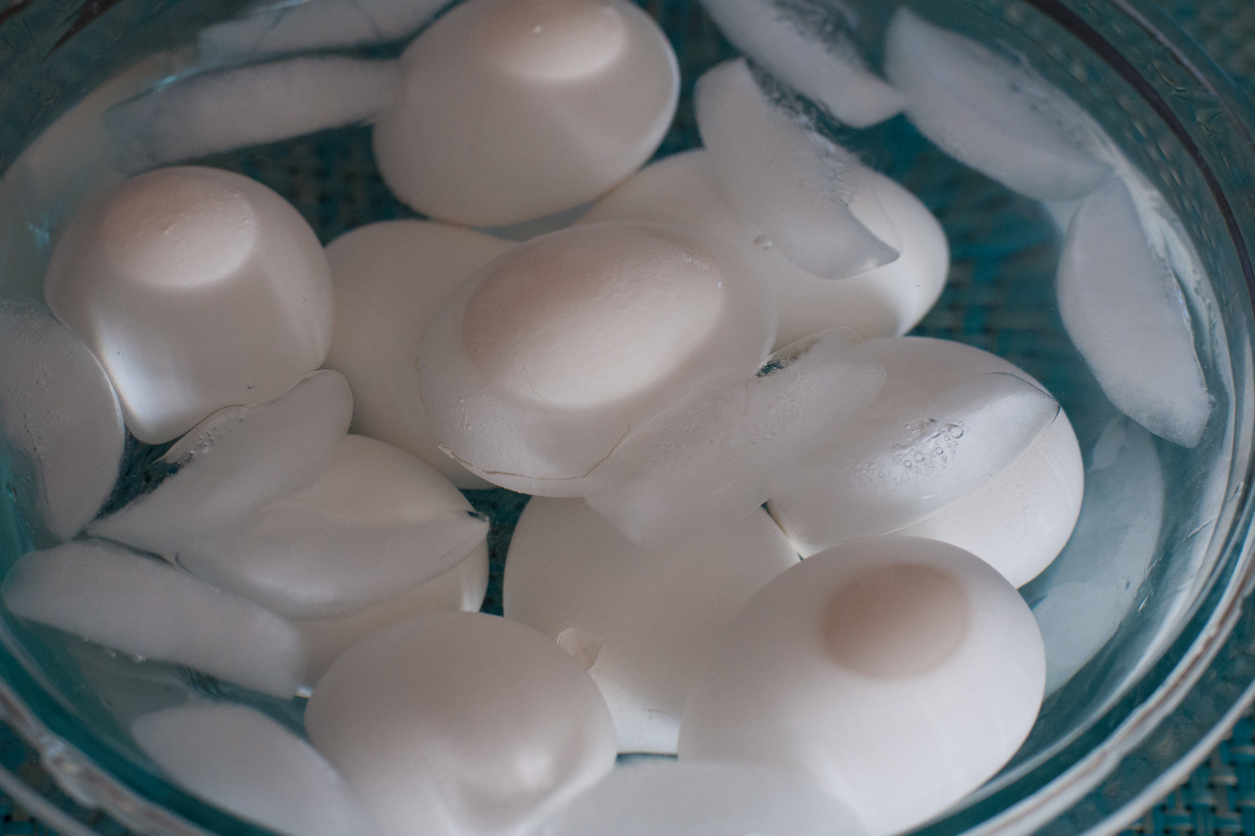 eggs in ice bath