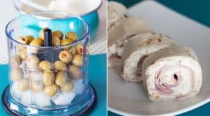 Green Olive and Ham Rollups