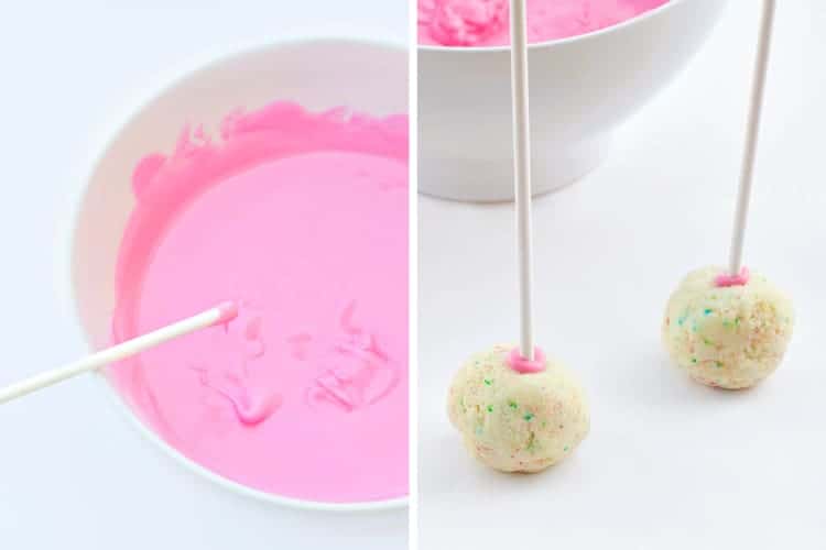 Learn the basics of making cake pops - dip