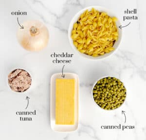 Tuna Pasta Salad Ingredients