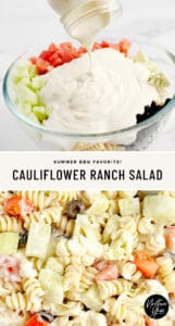 Cauliflower Ranch Pasta Salad Pin 4