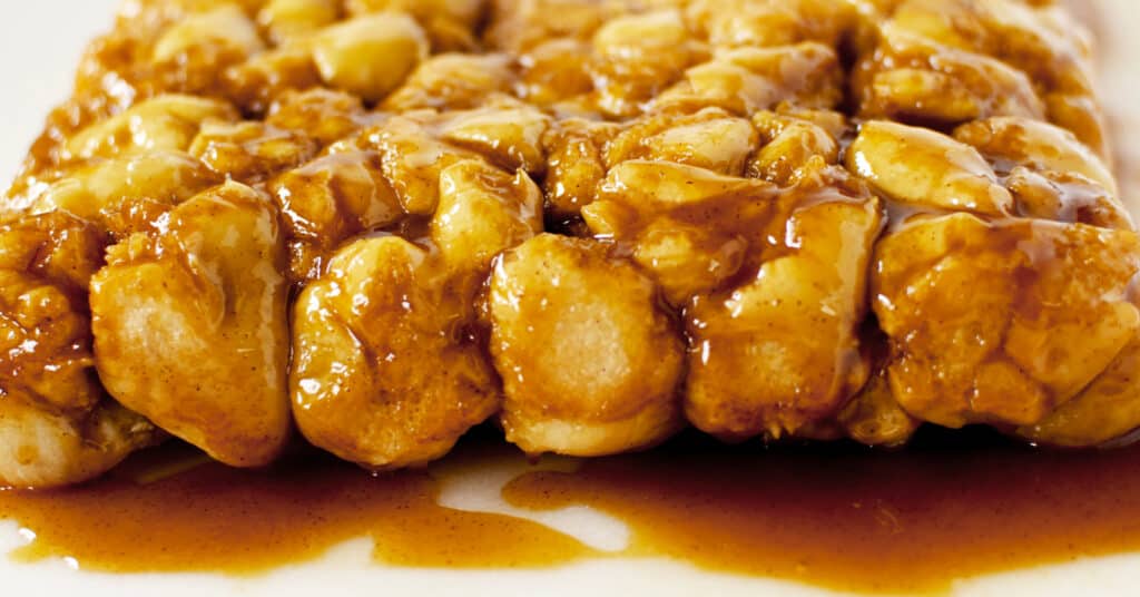 Caramel Roll Pullaparts with Dripping Caramel Sauce