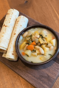 Navy Bean and Root Vegetable Soup