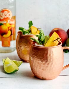 Peach Moscow Mules Feature