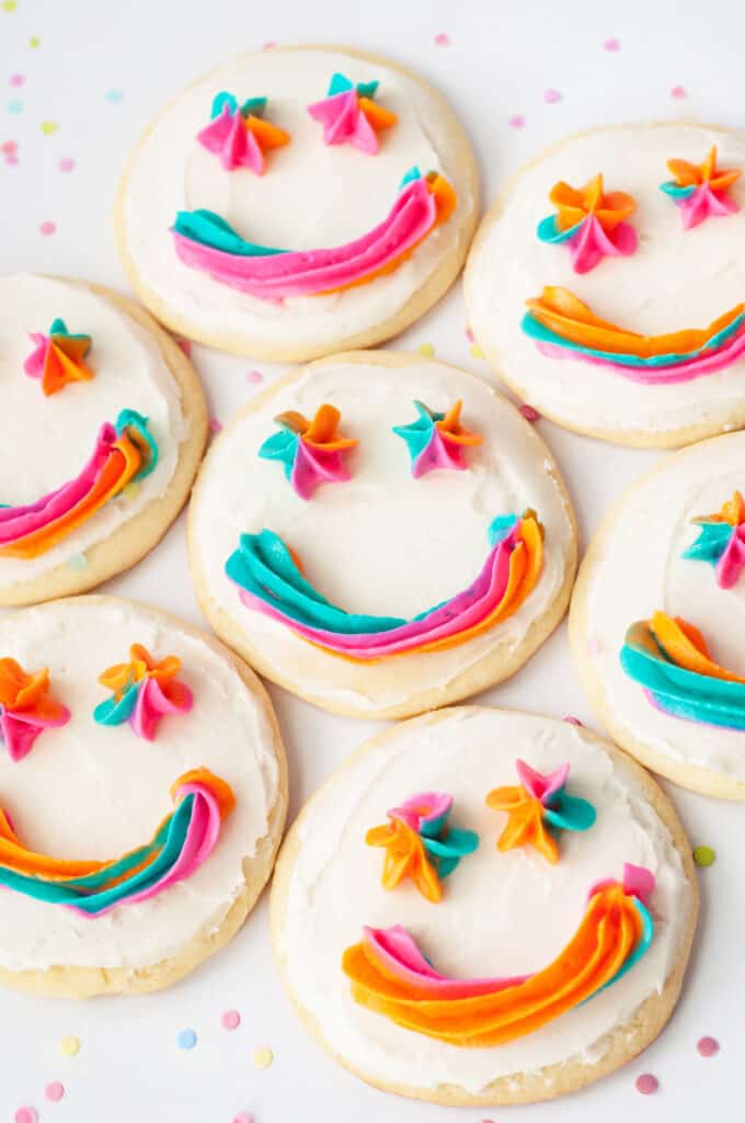 Smiley Face Cookies Frosted Sugar Cookie Recipe