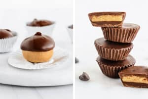 Peanut Butter Cup Variations with the quick and easy peanut butter ball method and one with the traditional peanut butter cup method