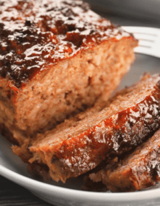Sliced Meatloaf on a Platter
