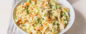 Coleslaw in a White Serving Bowl