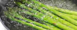 Asparagus Boiling in a Pot of Water