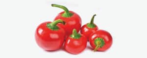 Cherry Peppers on a White Background
