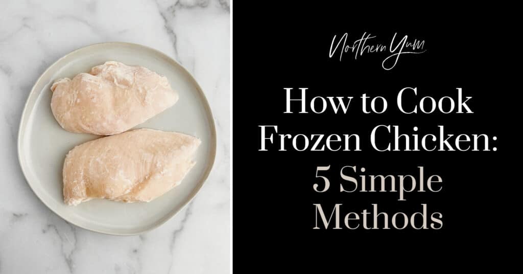 Frozen Chicken Breasts on a Plate