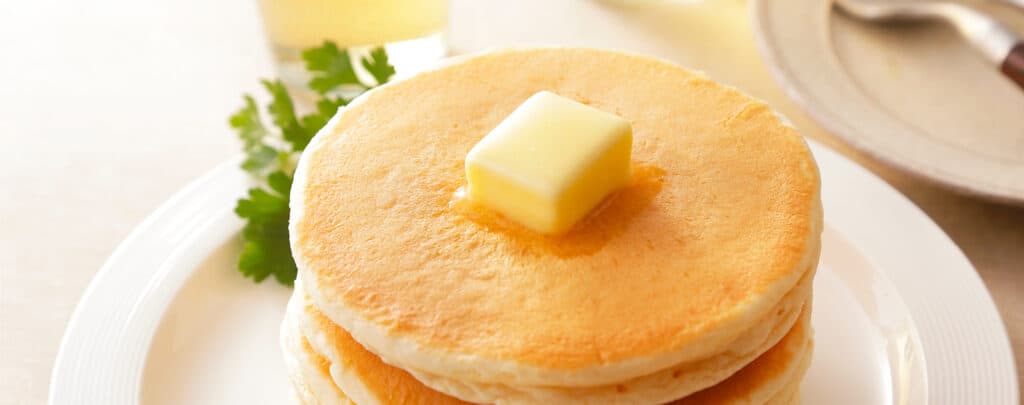 Pancakes Topped with Butter