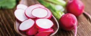 Sliced Radishes in a Bowl