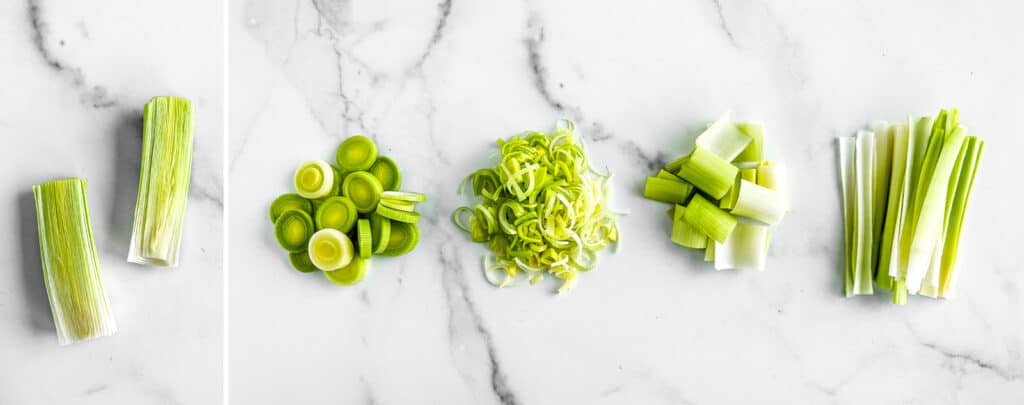 Various Ways to Cut Leeks