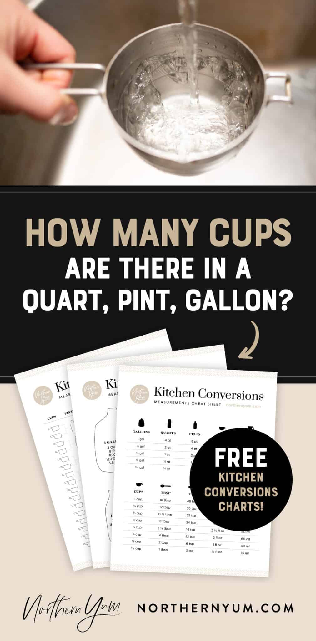 How Many Cups in a Quart, Pint, or Gallon? (+ Free Cheat Sheets!)