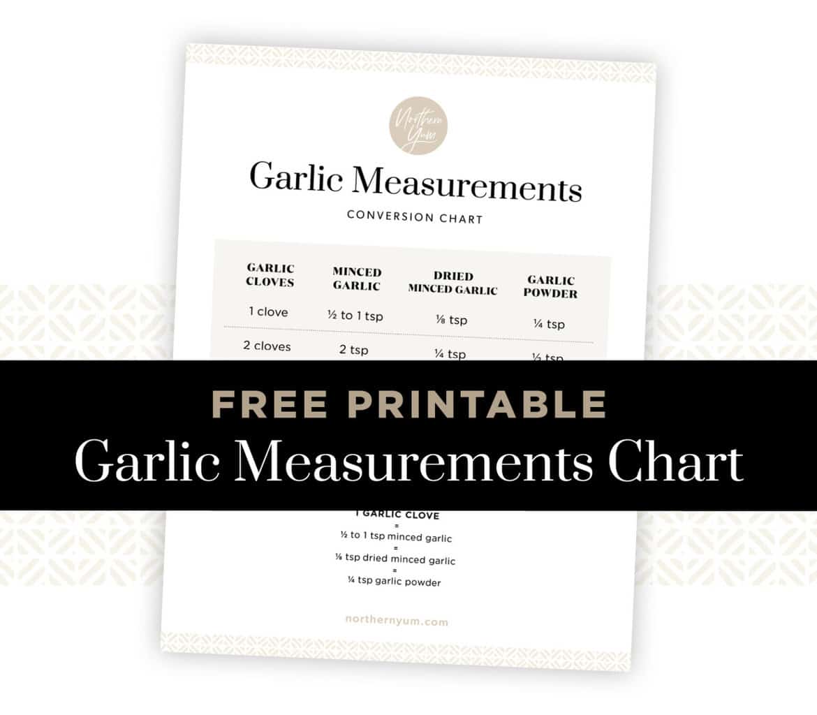 How Much Minced Garlic Equals a Clove? (+ Free Printable Chart!)