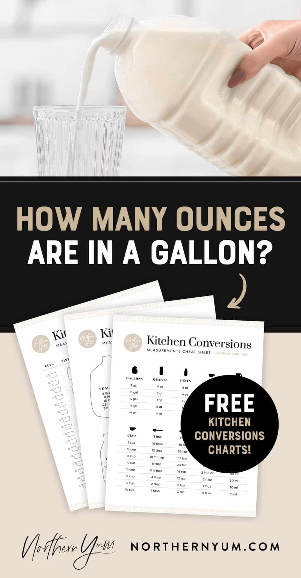 How Many Ounces In A Gallon Free Printable Cheat Sheets 