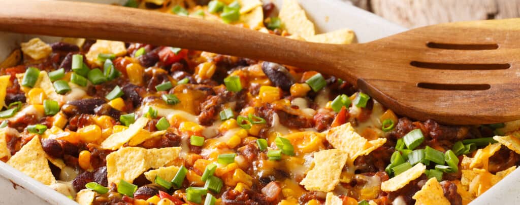 Frito Pie with Wooden Spoon