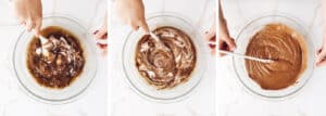 Chocolate Fudge Batter Mixed Well