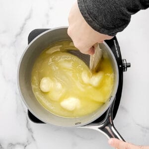 Sugar Coating Mix Melting in Saucepan