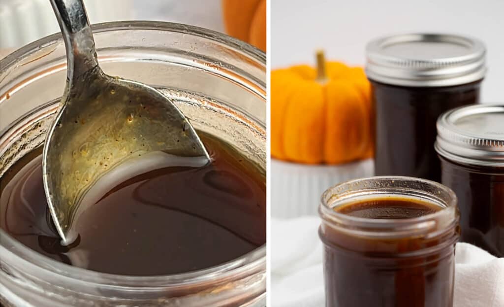 Pumpkin Spice Syrup in Mason Jars