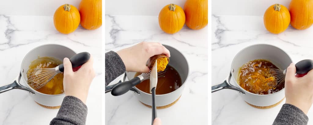 Add Pumpkin Puree to Saucepan