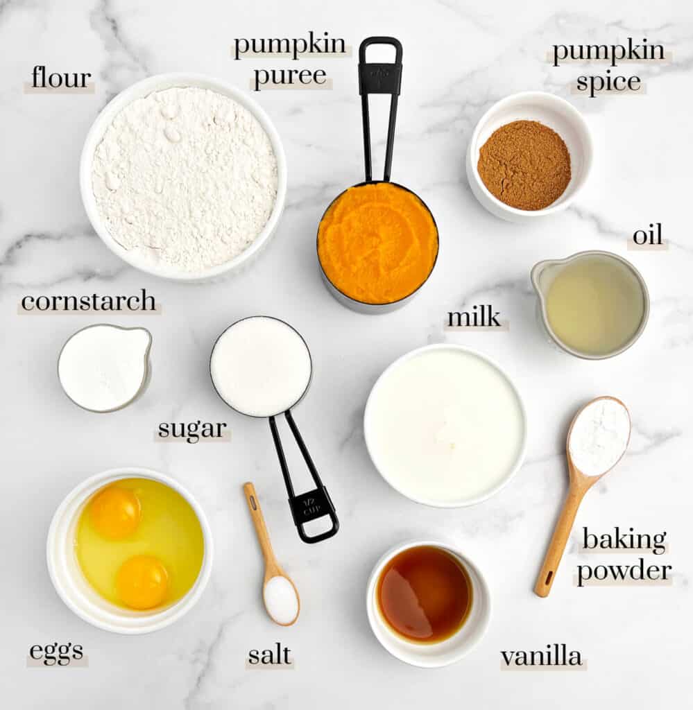 Pumpkin Waffle Ingredients with Labels