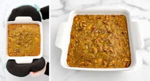 Finished Sweet Potato Casserole Before Baking