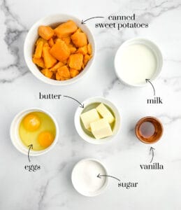 Sweet Potato Casserole Ingredients