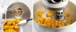Mixing Sweet Potatoes in Stand Mixer