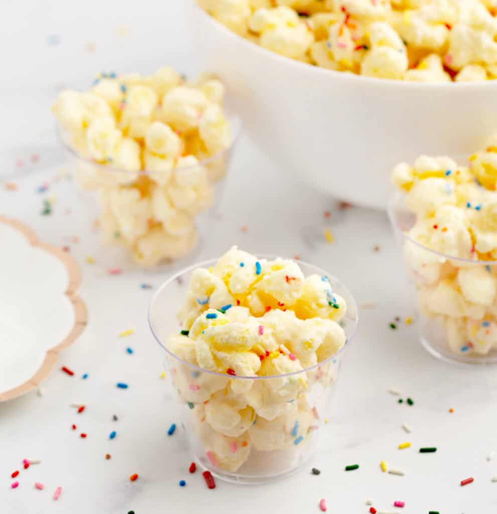 Birthday Party Treats in Small Plastic Cups