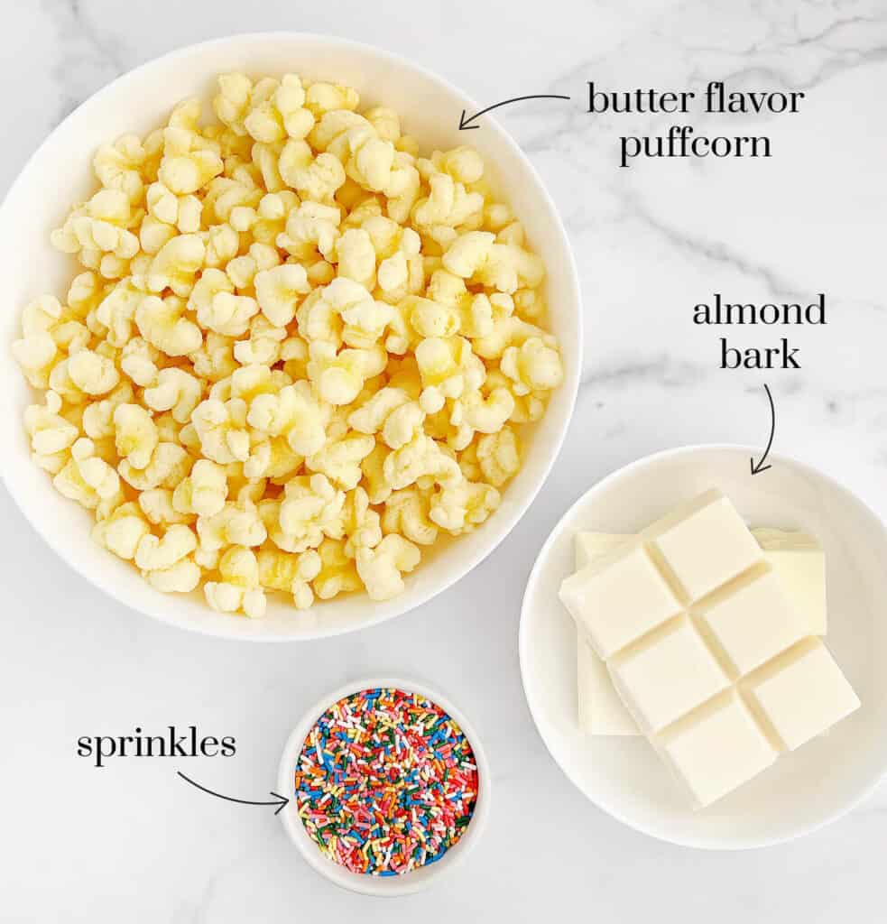 Ingredients for White Chocolate Puffcorn