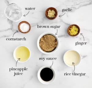 Ingredients for Teriyaki Sauce from Scratch