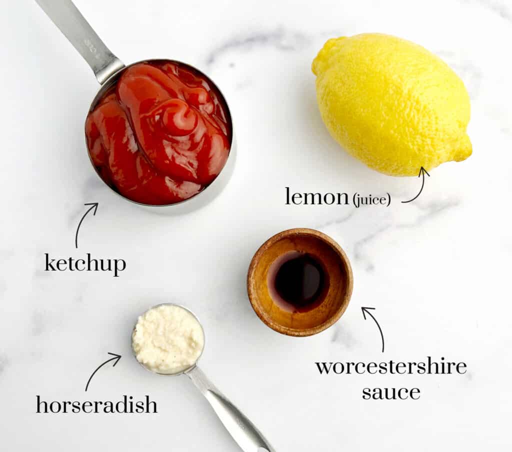 Ingredients for Homemade Cocktail Sauce