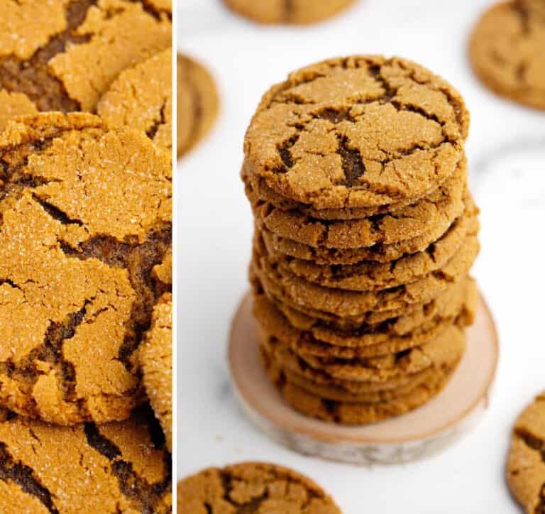 Grandma's Old Fashioned Molasses Cookies (Crinkly, Soft, Chewy)
