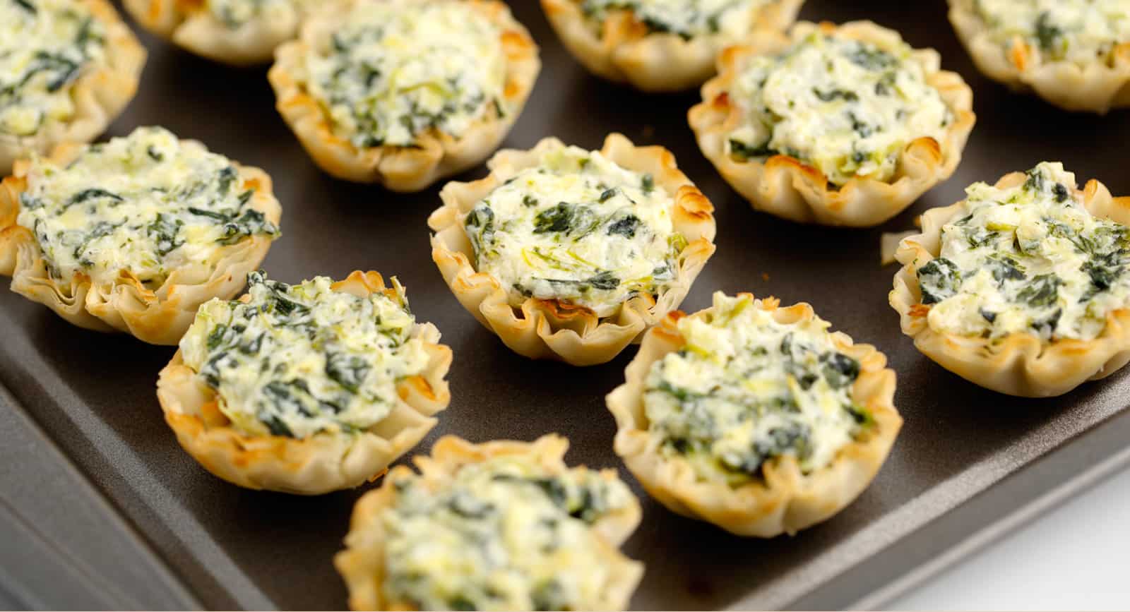 Spinach Artichoke Bites (in Delightful Phyllo Pastry Cups!)