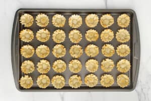 Phyllo Pastry Shells on Baking Sheet