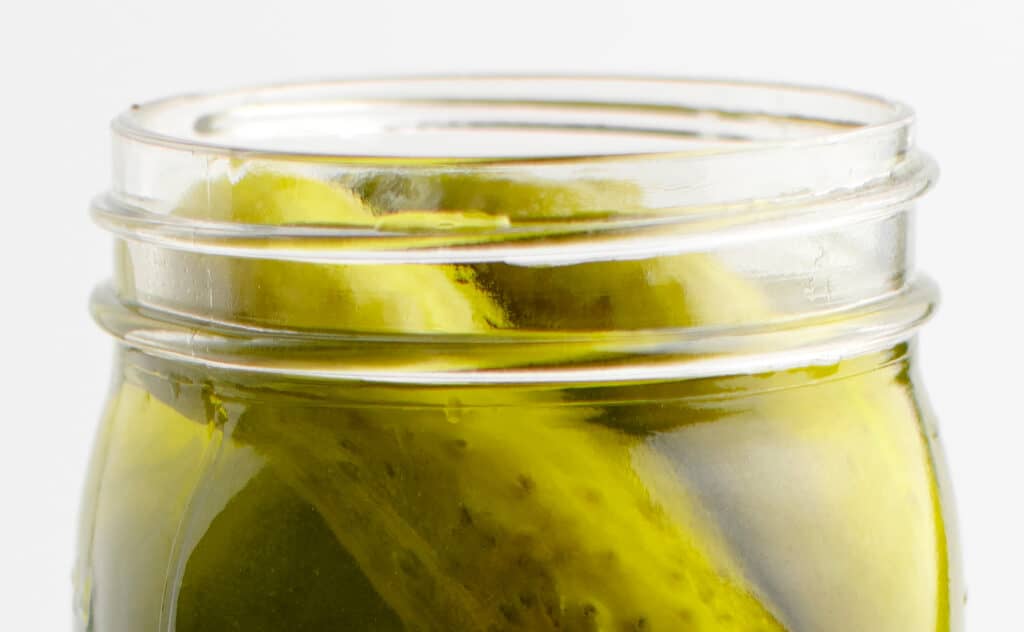  Closeup of Pickles in Jar