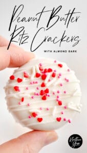 White Chocolate Peanut Butter Ritz Cracker Valentine Cookies Pin 2
