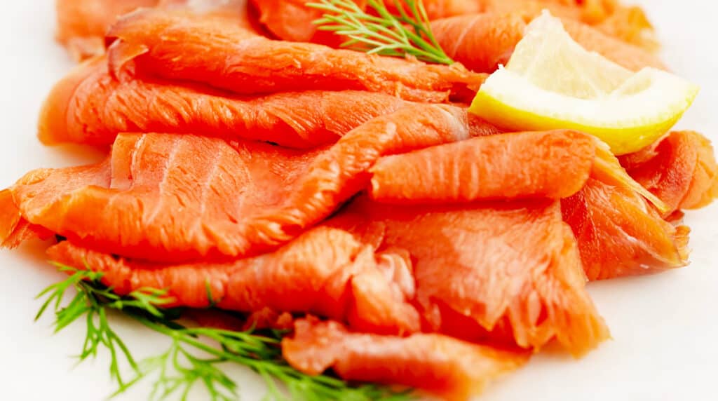 Thinly Sliced Cold Salmon with Lemon and Herbs