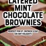 Mint Chocolate Brownies Pin 1